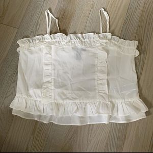 White cropped tank top